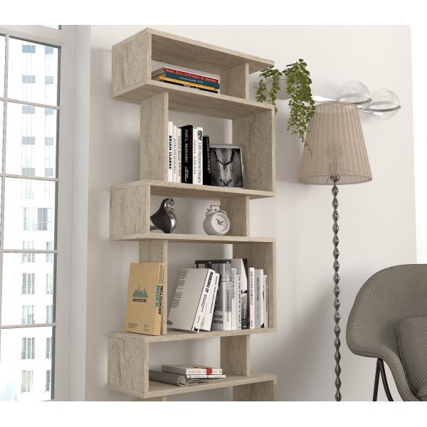 Blok bokhylla - Travertin