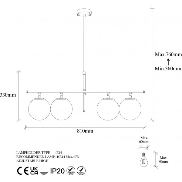 Plafonnier Rosy 10780 - Or/blanc