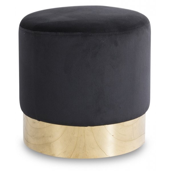 Sittpuff Isabelle 42 cm - Svart/Mssing