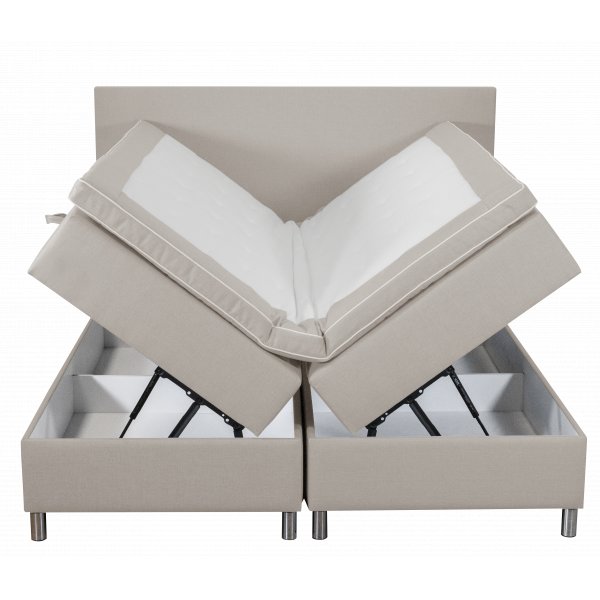 Sng med frvaring / Boxbed - 180x200 cm - Beige