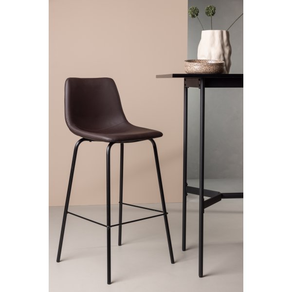 Alexi barstol - Brun PU Alexi barstol - Brun PU
