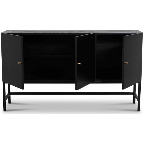 Carl sideboard med 3 dörrar - Svartbetsad ask Carl sideboard med 3 dörrar - Svartbetsad ask