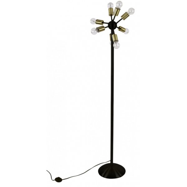 Golvlampa Strla - Mssing / Svart