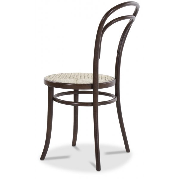 No 14 matstol med rottingsits - Brun