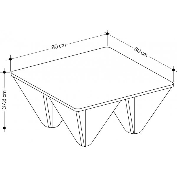 Diamant soffbord 80 x 80 cm - Senapsgul/antracit Diamant soffbord 80 x 80 cm - Senapsgul/antracit
