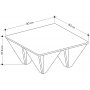 Diamant soffbord 80 x 80 cm - Senapsgul/antracit