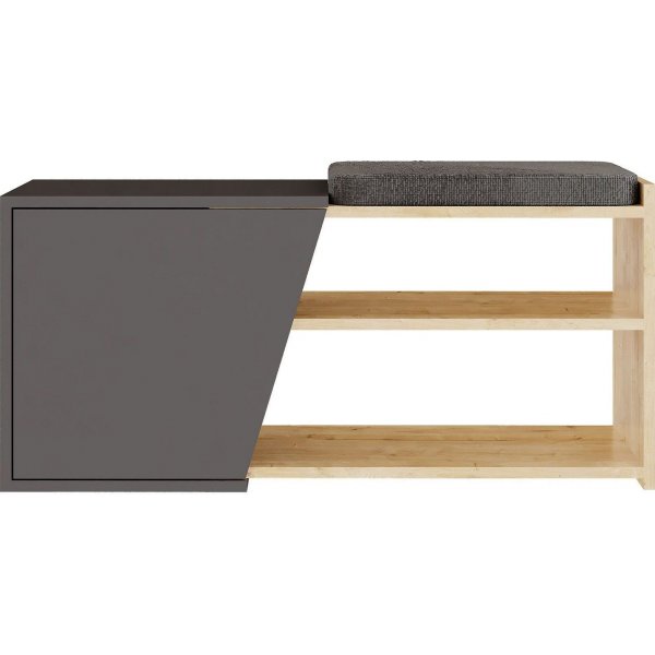 Fiona schoenenkast - Eiken/antraciet Fiona schoenenkast - Eiken/antraciet