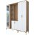 Meuble d\\\'entre Esa 180 x 37,5 x 198,6 cm Variante B - Noyer/blanc