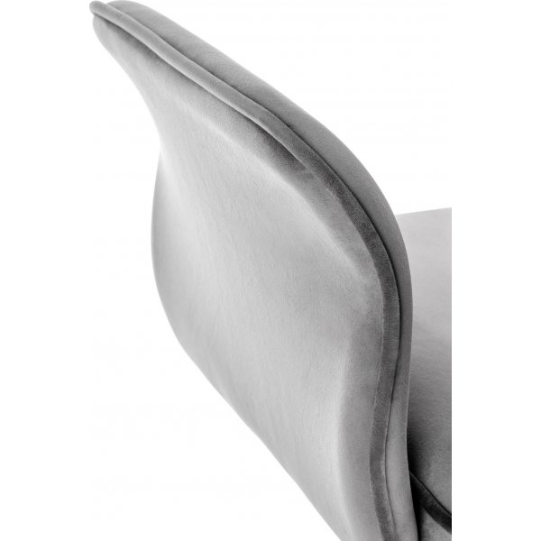 Chaise de bureau Run en velours gris Chaise de bureau Run en velours gris