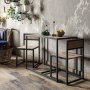 Bazar bord med stolar 105 x 55 cm - Furu/svart