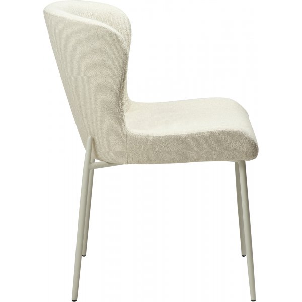 Chaise de salle à manger Glam - Boucle blanche/blanc Chaise de salle à manger Glam - Boucle blanche/blanc