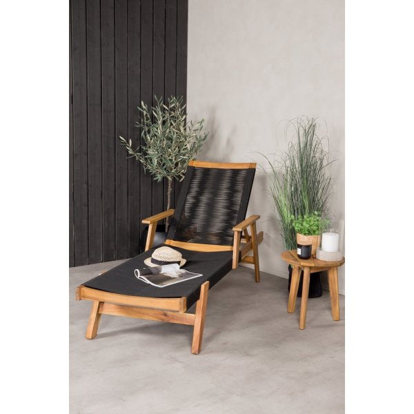 Little John solsäng - Svart/natur Little John solsäng - Svart/natur