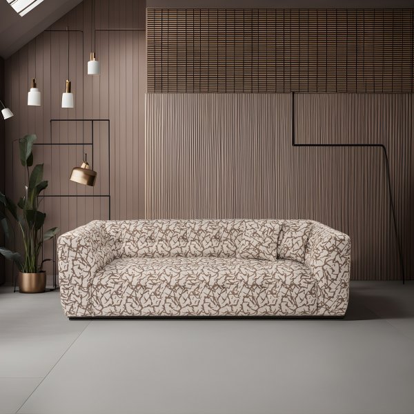 Cady 3-sits soffa - Beige/brun Cady 3-sits soffa - Beige/brun