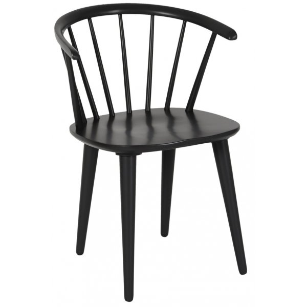 Smokey matgrupp, runt matbord med 4 st Dalsland karmstol - Grbetsad ek/svart + 4.00 x Stolsdyna