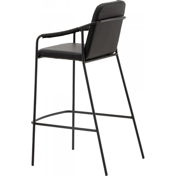 Tabouret de bar torsad - PU noir
