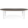 Victoria stort ovalt matbord 230x110 cm - Vit/Brunbets
