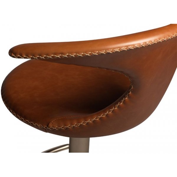 Tabouret de bar Flair base trompette 76-100 cm - Cuir marron Tabouret de bar Flair base trompette 76-100 cm - Cuir marron