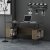 Bureau Iommi 120x60 cm - Anthracite/noyer
