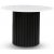 Table  manger Sumo en marbre 105 cm - Teint noir / Marbre clair