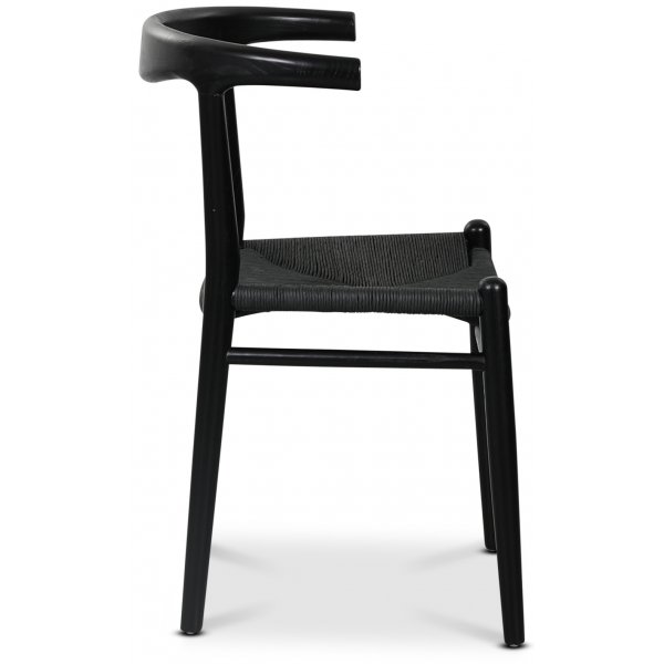 Chaise de salle  manger Berit - Noir / Repsits noirs