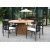 Matbord i teak 150 cm - Salt + Textilskydd fr mbler
