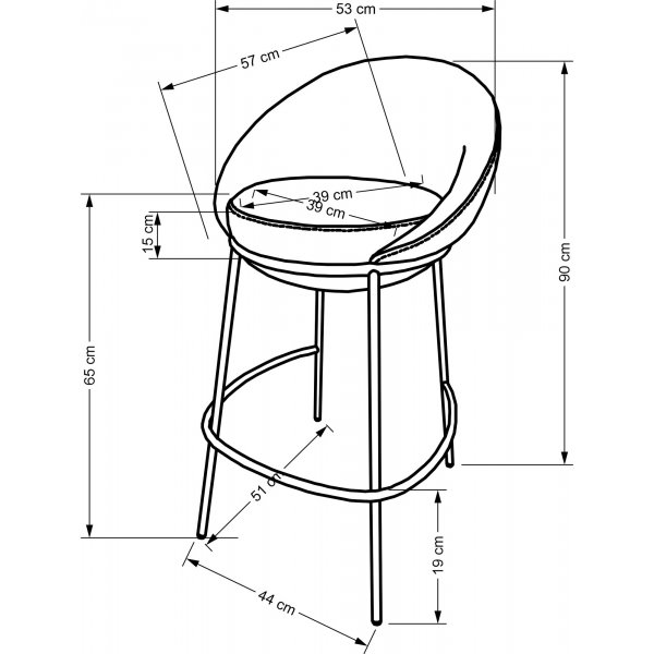 Pelican barstol 118 - Flerfärgad Pelican barstol 118 - Flerfärgad