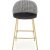 Tabouret de bar Pelican 113 - Noir/blanc/or