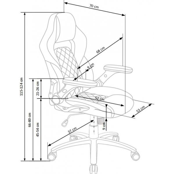Petra kontorsstol - Grå/svart Petra kontorsstol - Grå/svart