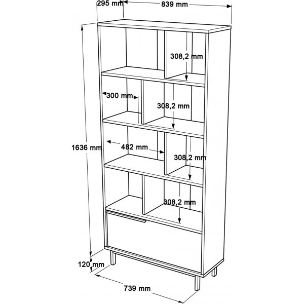 Bibliothque Ocan - Noyer/chne