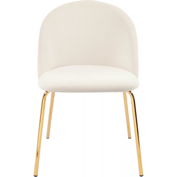 Beige fluwelen stoel - Plaza Beige fluwelen stoel - Plaza