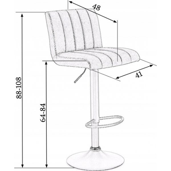 Elfrieda barstol i mörkgrå PU Elfrieda barstol i mörkgrå PU