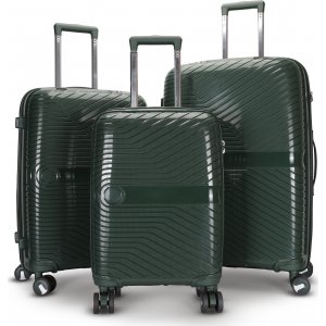 Oslo grön resväska med kodlås set om 3 st resväskor