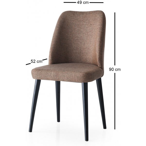 Lot de 2 chaises de salle à manger Luna - Marron Lot de 2 chaises de salle à manger Luna - Marron