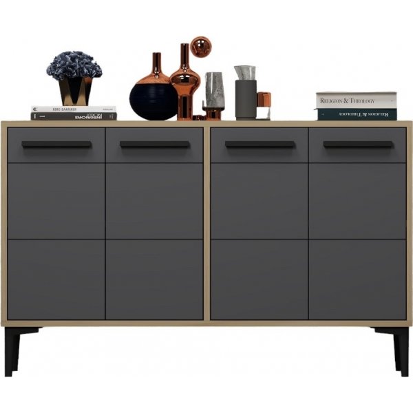 Stria dressoir - Saffier eiken/antraciet