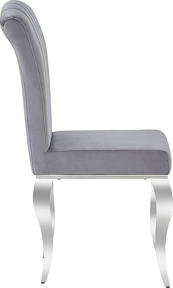 Chaise de salle  manger Prince - Velours gris
