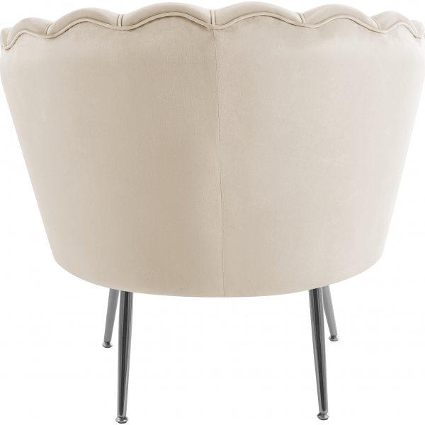 Fauteuil in beige fluweel - Kingsley Fauteuil in beige fluweel - Kingsley