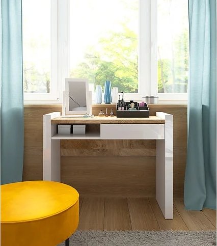 Table console Alameda 100 x 41,2 cm - Blanc/chne
