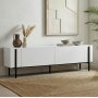 TV-b�nk Nemming 180 cm - Vit/svart
