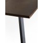 Freddy avlngt matbord i brunoljad ek med svarta metallben - 170x90 cm