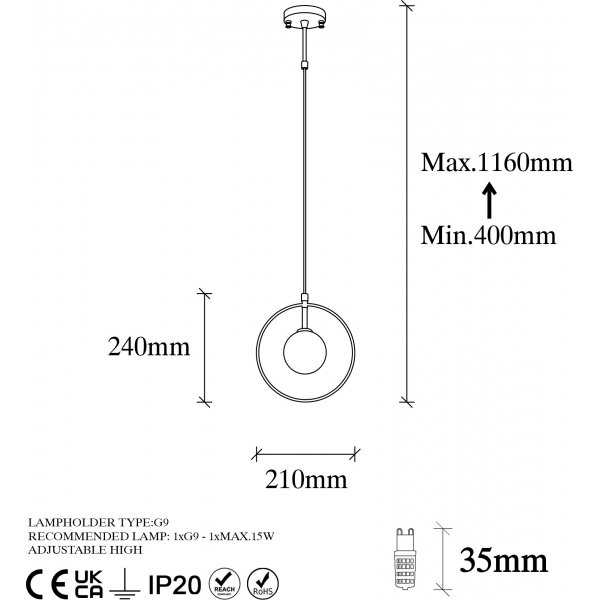 Plafonnier Geometry 11090 - Noir/blanc