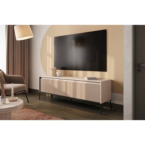 Trend TV-bänk B167 cm - Beige/svart Trend TV-bänk B167 cm - Beige/svart