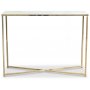 Palasso konsolbord 100 x 35 cm - Mssing / Ljus marmorering