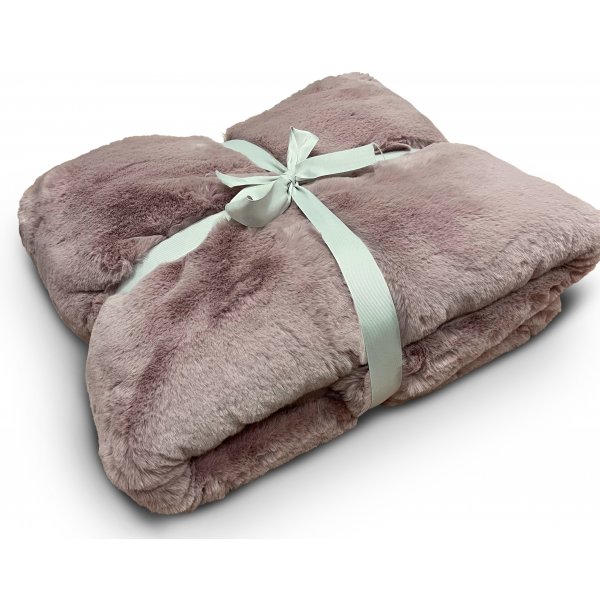 Softy Pld 130x170 cm - Ljusrosa / Vit