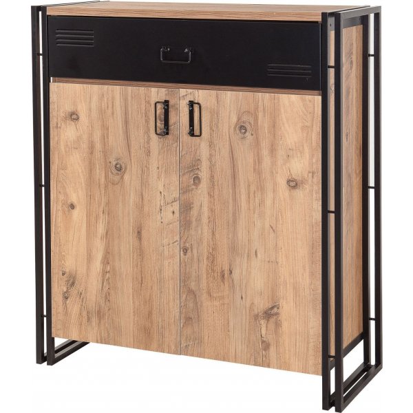 Cosmo Pesus skoskåp - Furu/svart Cosmo Pesus skoskåp - Furu/svart