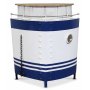Barskp bt 102 x 54 cm - Vit/bl/Svart