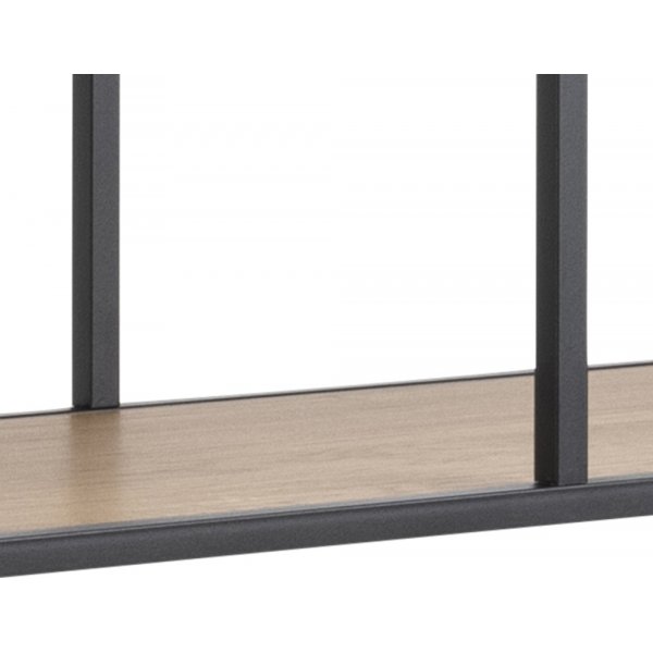 Bibliothque Seaford 135x185 cm - Chne/noir