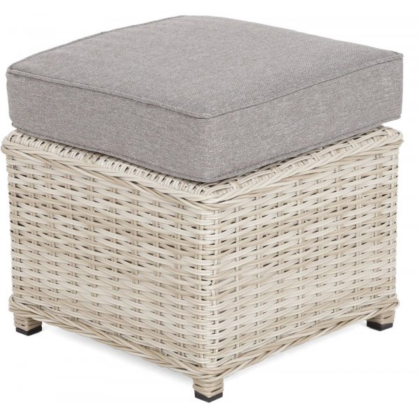 Soffgrupp Bergamo med fåtöljer, pallar & bord - Beige/beige melerad Soffgrupp Bergamo med fåtöljer, pallar & bord - Beige/beige melerad