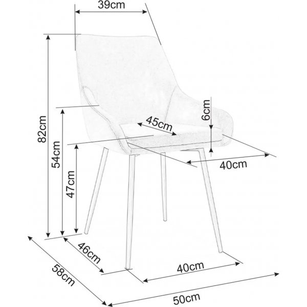 Albi matstol - Ljusgrå sammet Albi matstol - Ljusgrå sammet