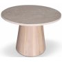Batisse ronde eettafel white wash eiken / Travertin 105 cm