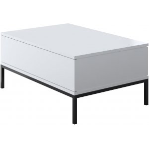 Table basse Lord 90 x 60 cm - Blanc/noir